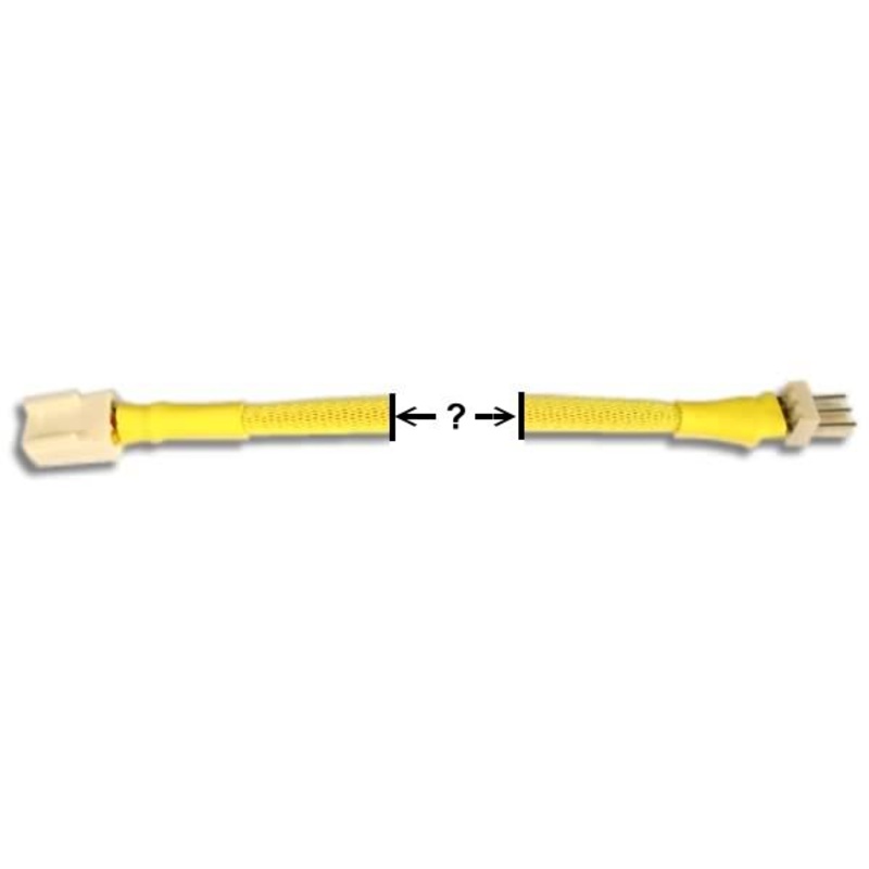 3-Pin Fan Extension Cable Custom Length – Sleeved