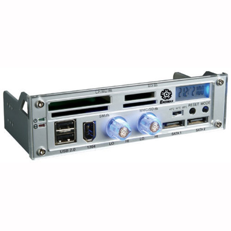 Enermax Deluxe MFC Panel w/ ext. SATA Ports and Card Reader – Black
