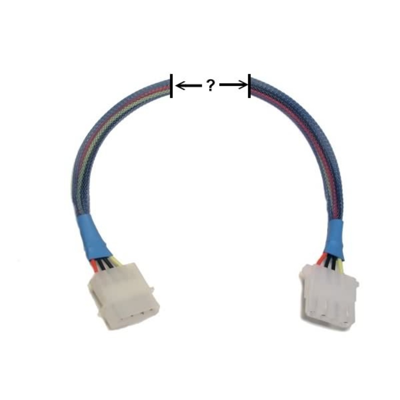 Molex Extension Cable Custom Length Sleeved