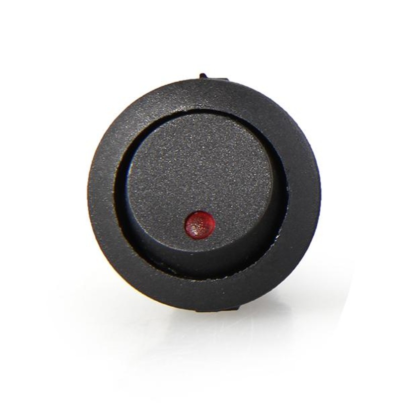 Rocker Switch – Black with Red LED