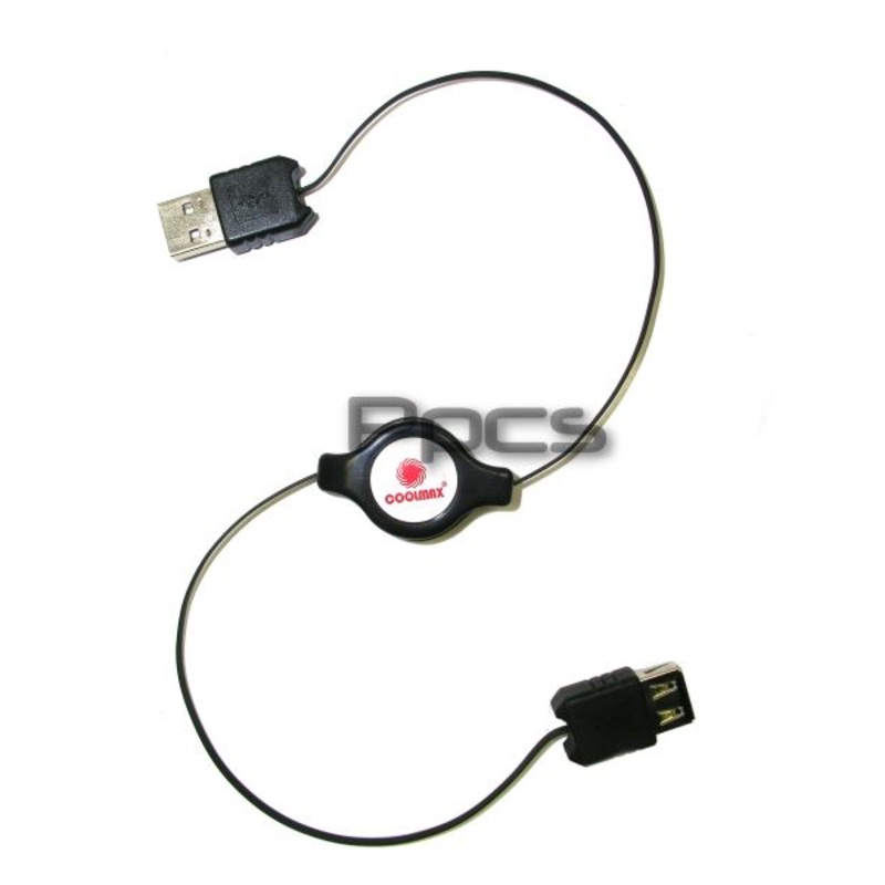 USB A Male to USB A Female Retractable Cable
