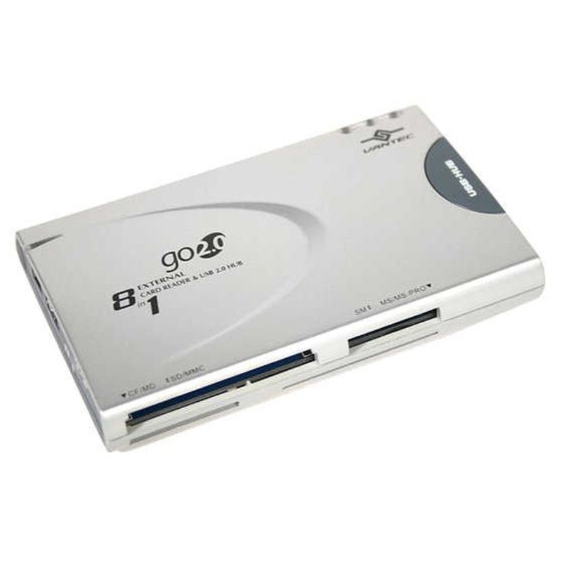 Vantec GO – USB 2.0 8-in-1 Card Reader/USB Hub