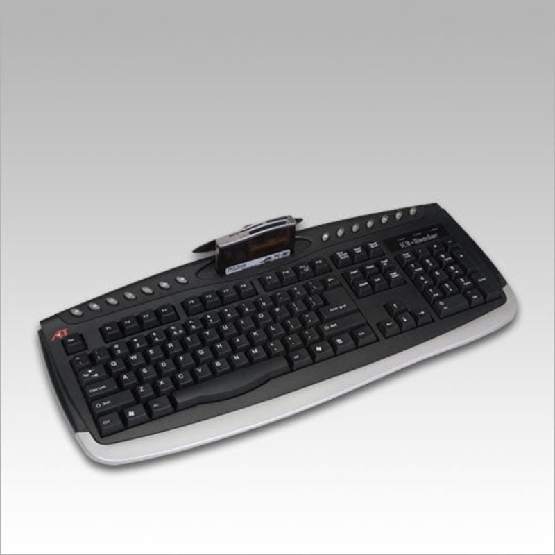 Atech Multimedia Keyboard with 10-in-1 Portable Card Reader