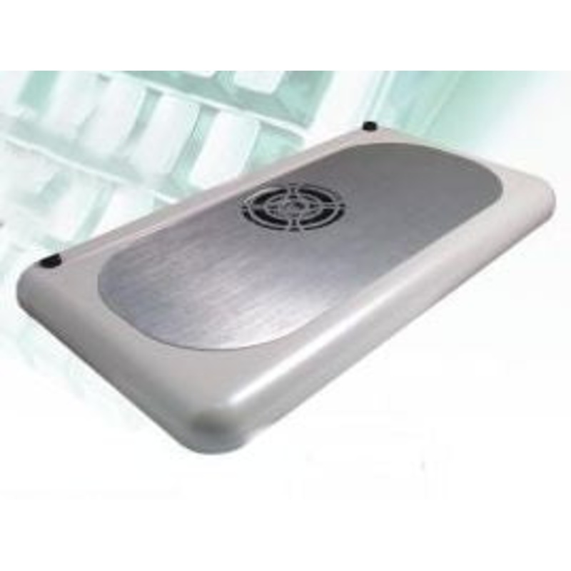 Retractible Triple Fan Notebook Cooling Pad with Aluminum Top Plate – White