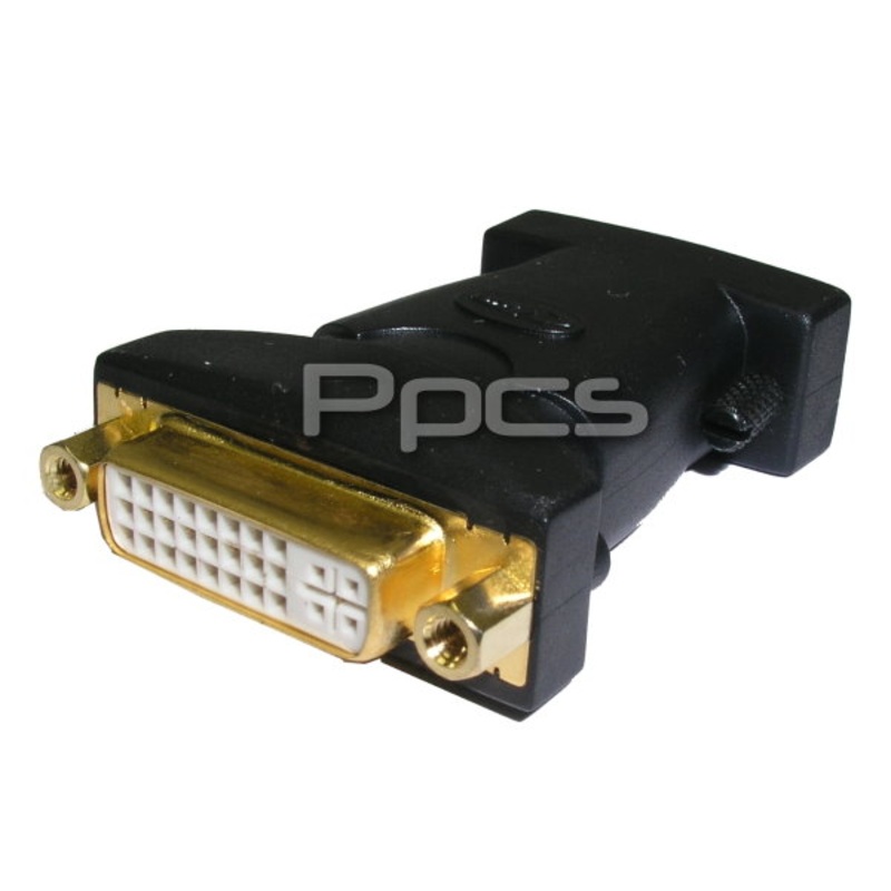 24K GOLD PLATED DVI Female to HD 15 Male Converter