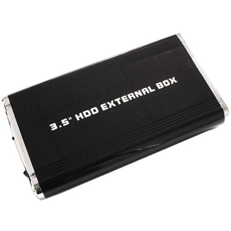 A.C. Ryan AluBox Hard Drive Enclosure, USB 2.0 & LAN 10/100 Combo  – Black