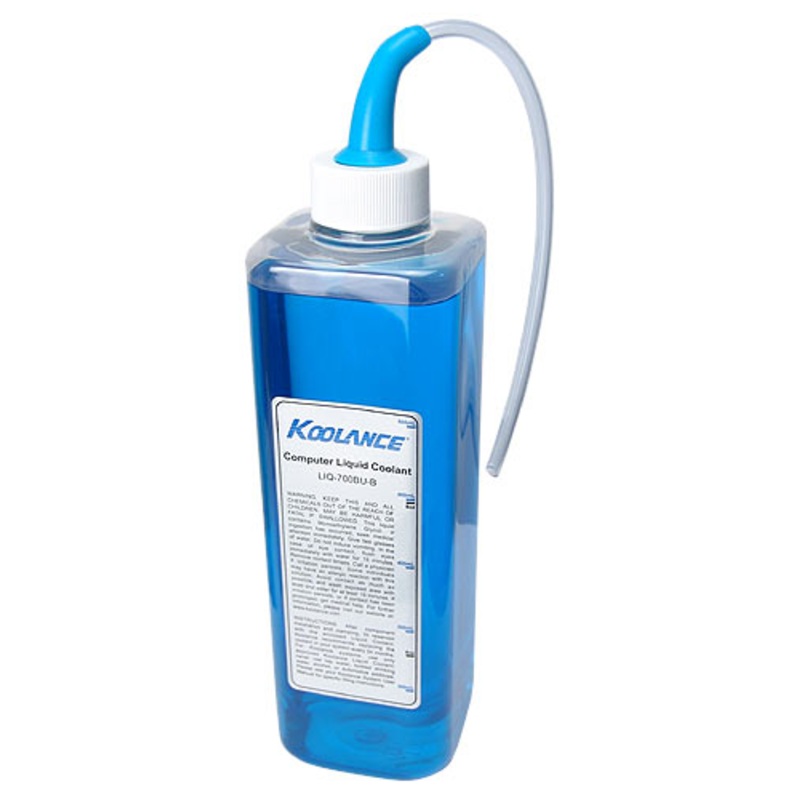 Koolance Liquid Coolant Bottle, 700mL Fluorescent Blue