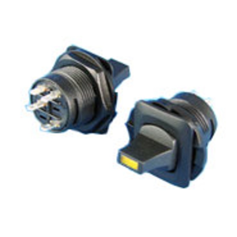 Paddle Toggle Switch – Black with Yellow LED