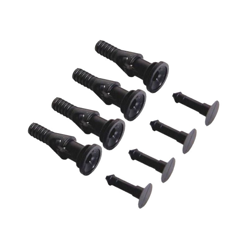 Deluxe Rubber Screws – Open Chassis Fan Mounts (Vibration Isolators) – Set of 4 – Black
