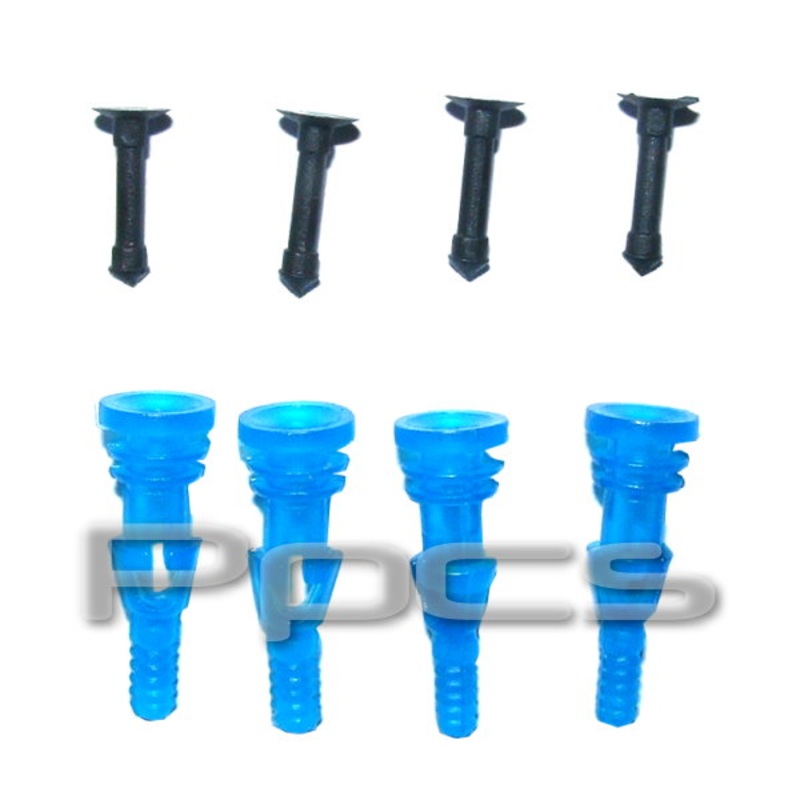Deluxe Rubber Screws – Open Chassis Fan Mounts (Vibration Isolators) – Set of 4 – UV Blue BWA8902813