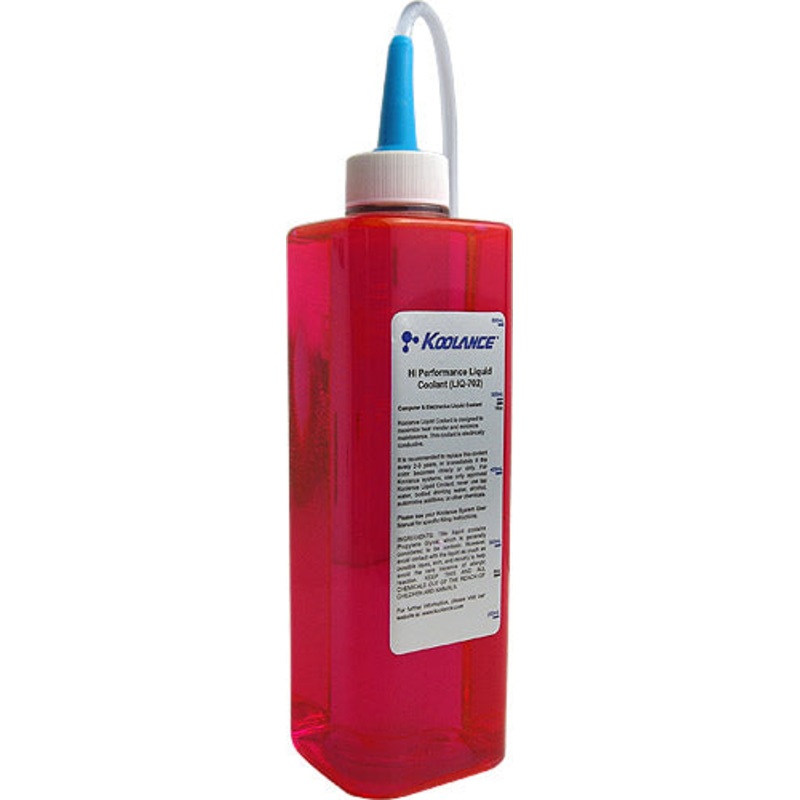 Koolance 702 Liquid Coolant, High-Performance, UV Red, 700ml (24 fl oz)