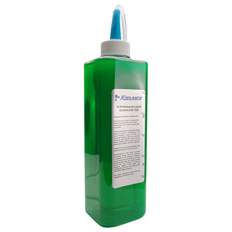 Koolance Liquid Coolant Bottle, 700mL Fluorescent Green