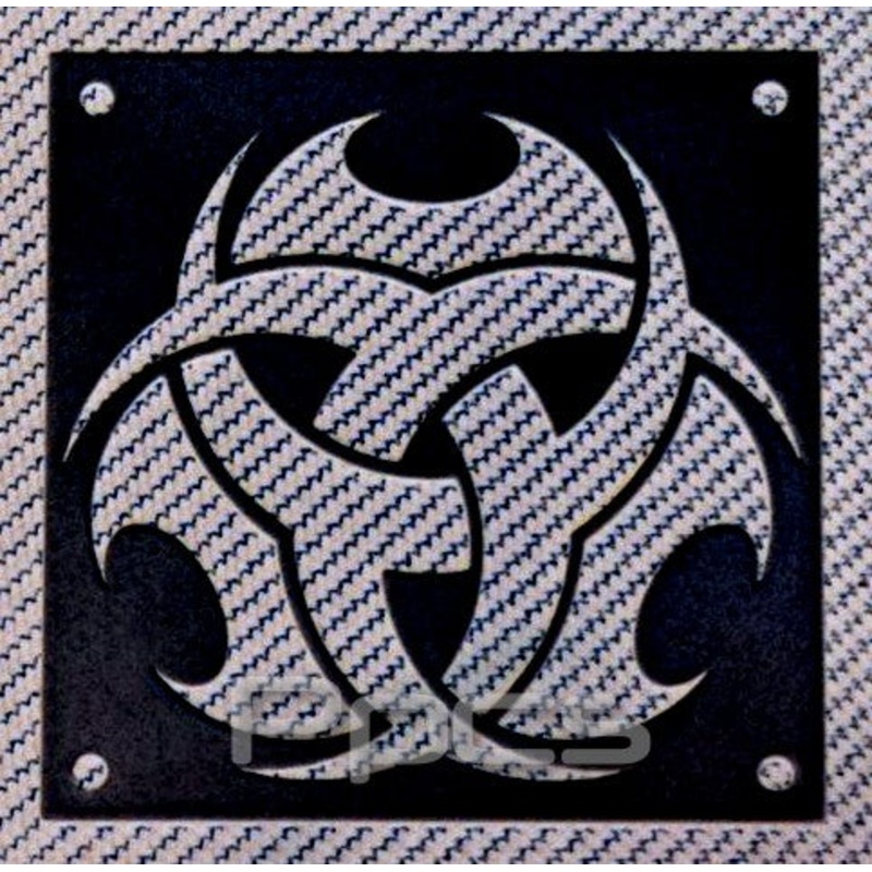Kikboxes Biohazard 1 x 120mm Radgrill – Black Powder Coat