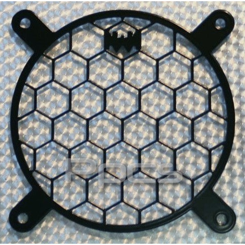 Kikboxes Round Honeycomb Mesh 1 x 120mm Radgrill – Black Powder Coat