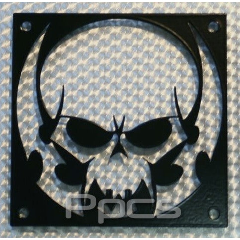 Kikboxes Skull & Blade 1 x 120mm Radgrill – Black Powder Coat