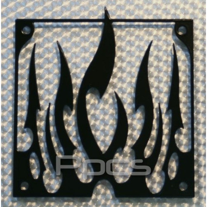 Kikboxes Tribal Flame 1 x 120mm Radgrill – Black Powder Coat