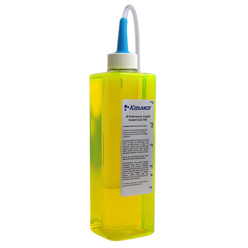 Koolance Liquid Coolant Bottle, 700mL Fluorescent Yellow