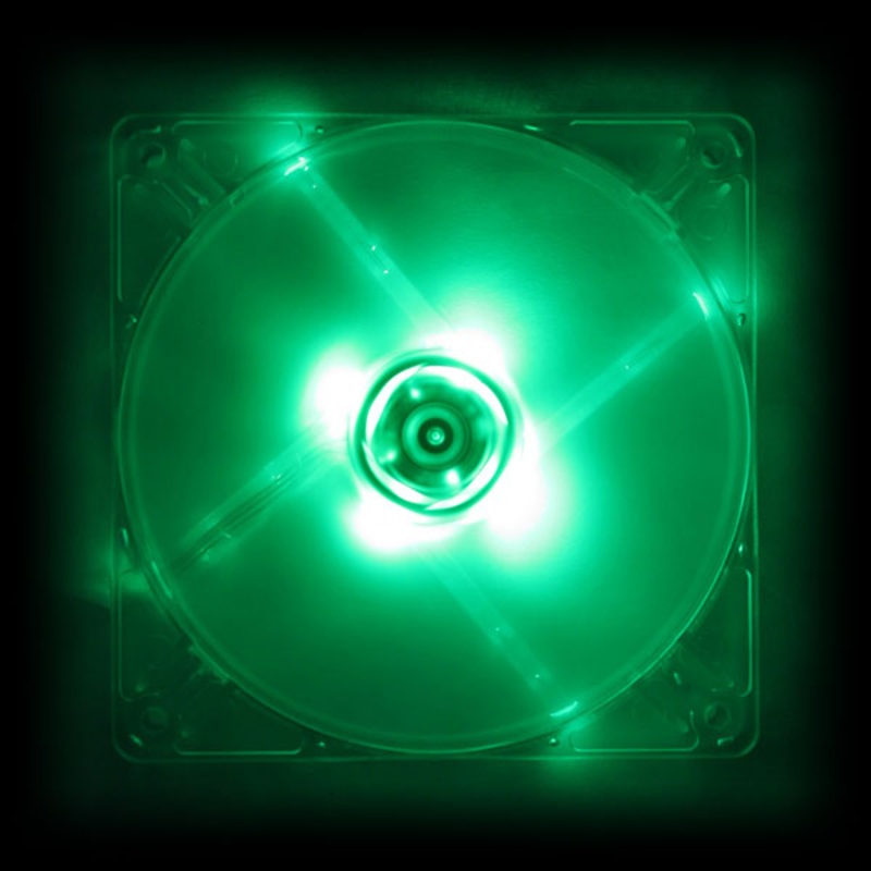 SilenX IXP-74-14 Ixtrema Pro 120mm x 25mm 14dBA 72CFM Fan w/ Green LED’s – Sleeved