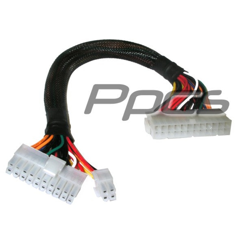 24-Pin Extension Cable 12 Inches (24-Pin Male to 20+4-Pin Female)  – Sleeved