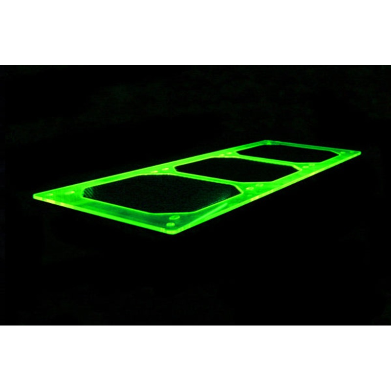 Bitspower UV Mesh Radguard II 360 (3 x 120mm for Thermochill Radiators) – UV Green