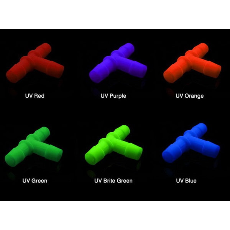 Primochill Polypropylene T Fitting 1/2 – UV Colors