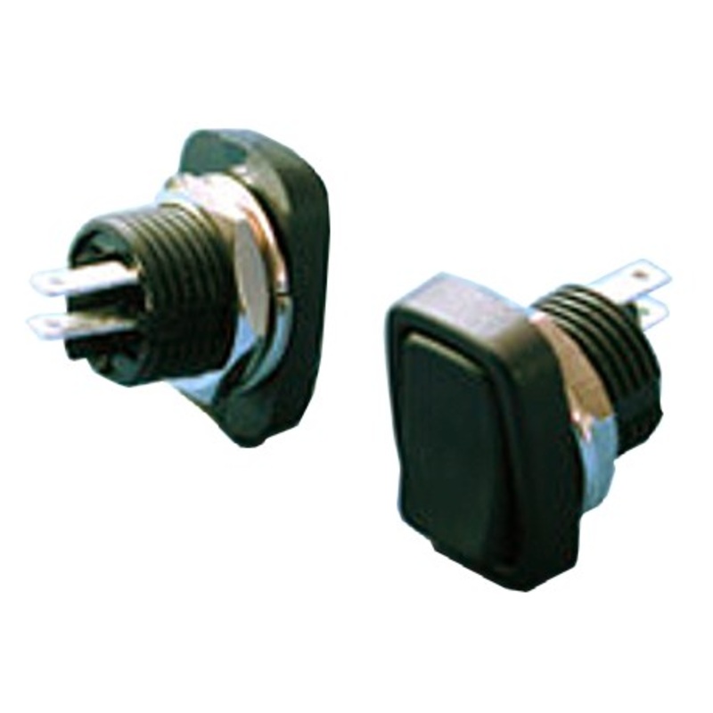 Rocker Switch Rectangle with Round Hole  – Black