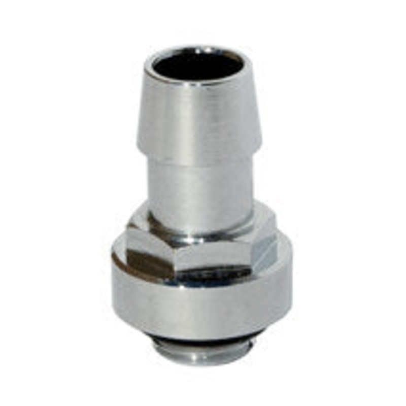 Swiftech G 1/4 x 1/2  Barb Tall Body, High Polish Chrome Plated Brass Fitting