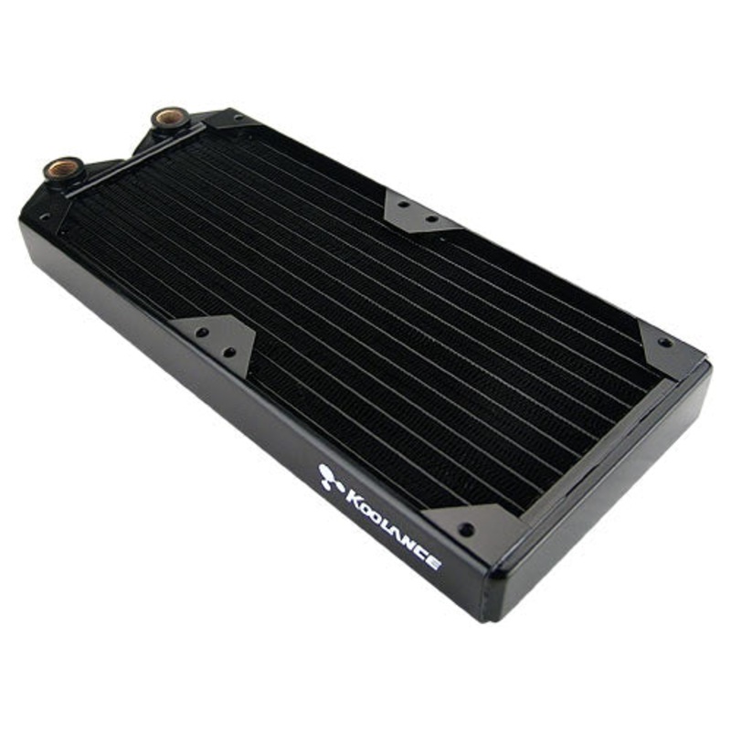 Koolance Radiator, 2x120mm, Copper Vert. [no nozzles]