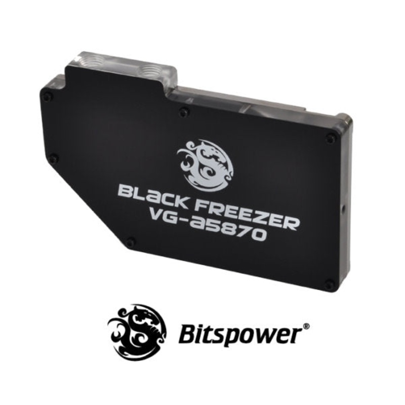 Bitspower GPU Block for ATI 5850/5870 – Matte Black w/ Acrylic Top