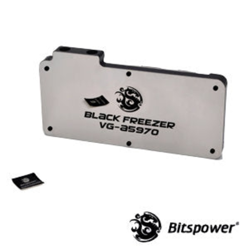 Bitspower GPU Block for ATI 5970 – Stainless Panel w/ Acetal Top