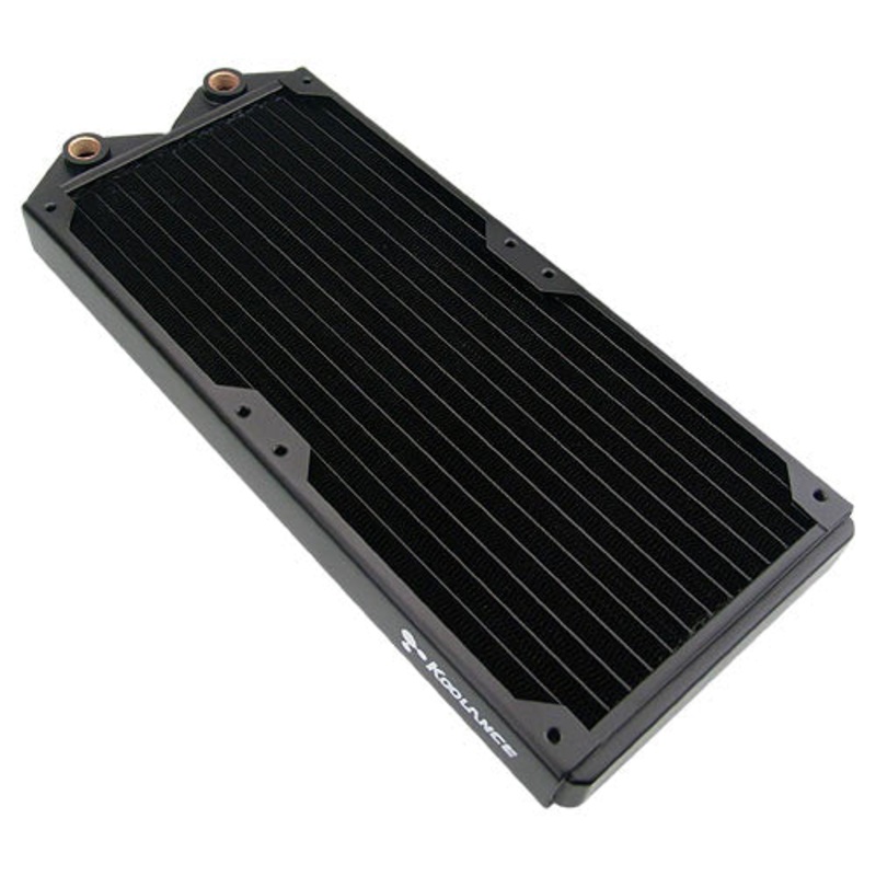 Koolance Radiator, 2x140mm, Copper (High Flow) [no nozzles]