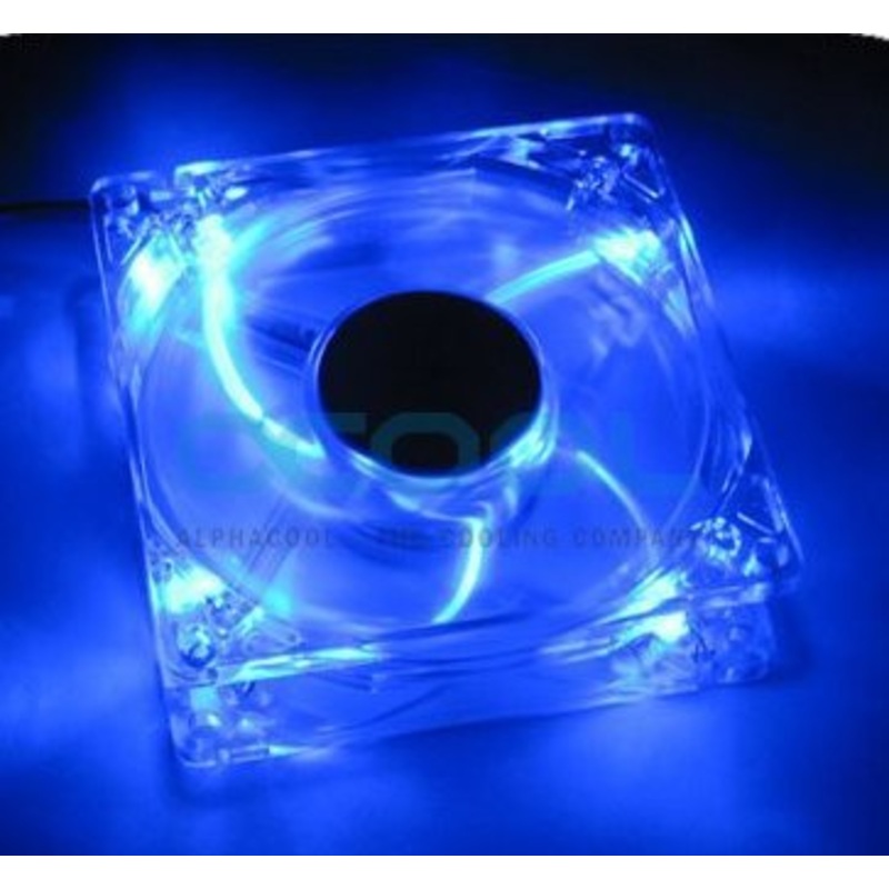Revoltec Quad LED 120mm Case Fan – Dark Blue – Sleeved