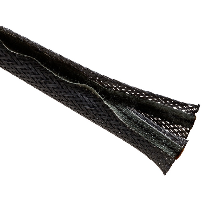 Techflex Flexo Wrap Hook and Loop Expandable Sleeving 1/2 – Black