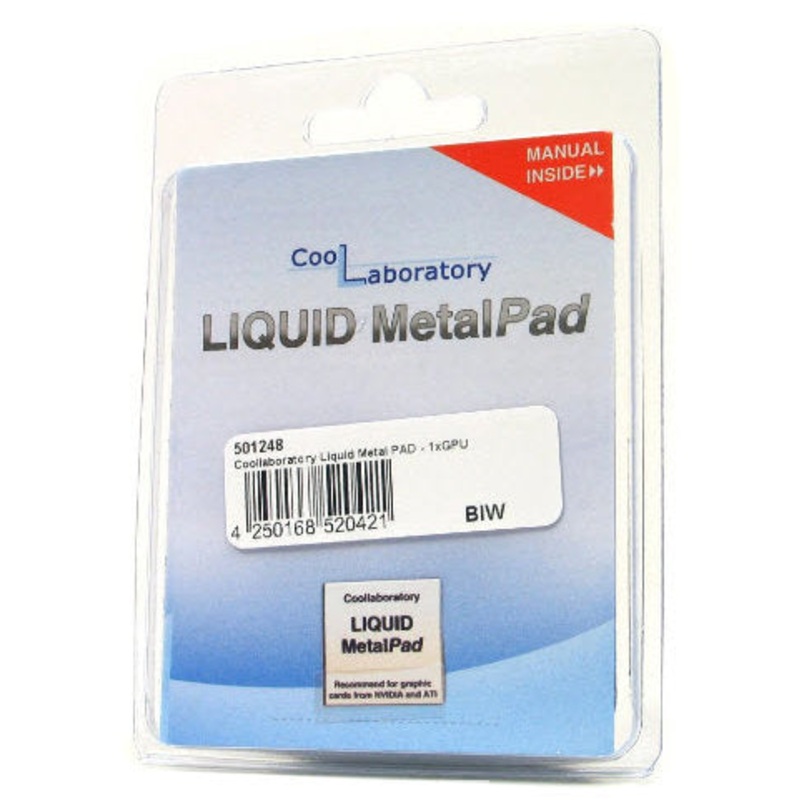 Coollaboratory MetalPad (100% Liquid Metal) Thermal Interface Material – GPU – 1 Pads