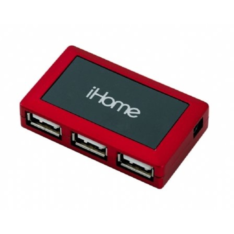 Lifeworks 4-port USB 2.0 Netbook Hub – Red