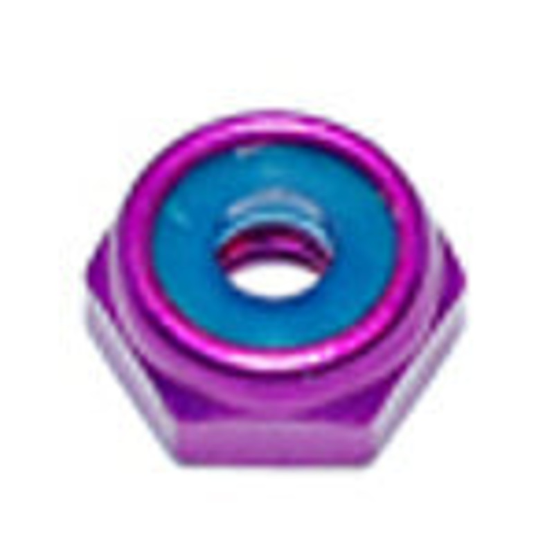 Lock Nuts  M3 – Anodized Purple Aluminum – Set of 4
