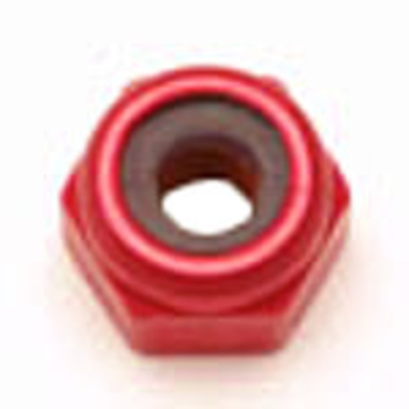 Lock Nuts  M3 – Anodized Red Aluminum – Set of 4