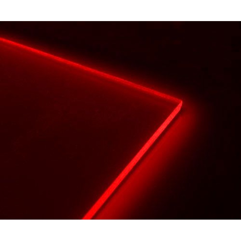 PPCS 1/8 (3mm) 480mm x 480mm UV Red Acrylic Sheet