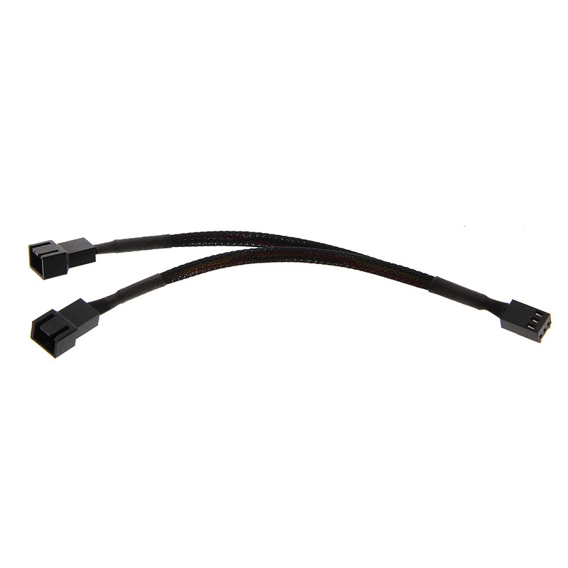 3-Pin Y-Adapter Cable 6 – Black Sleeved