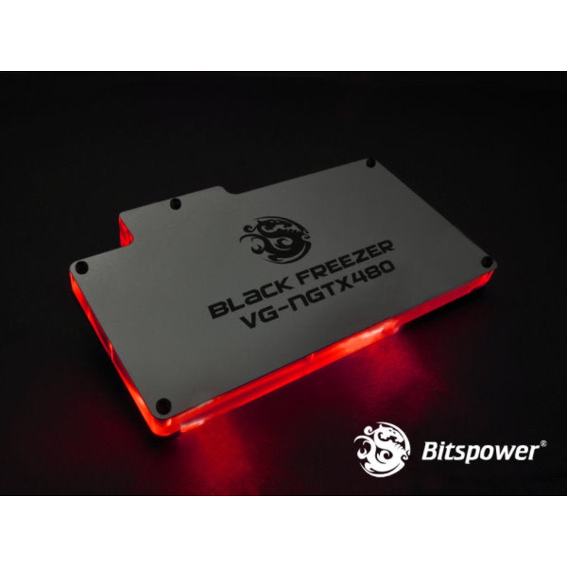 Bitspower BP-VGNGTX480AC-BKBlack Freezer Acrylic-Stainless Panel-Nvidia GTX480 Reference