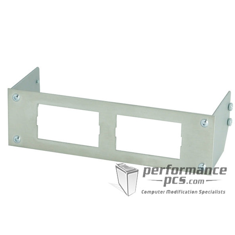 Phobya Front Faceplate – 2 Displays – Stainless Steel