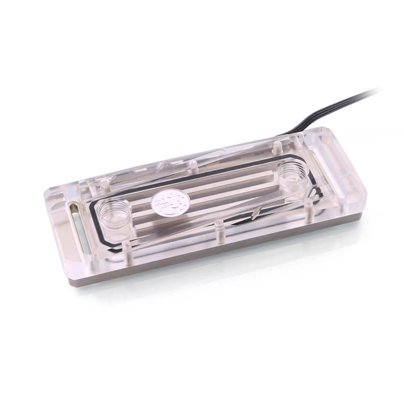 Bykski Dual Channel Memory Water Block – PMMA w/ 5v Addressable RGB (RBW) (B-RAM-X-V3)