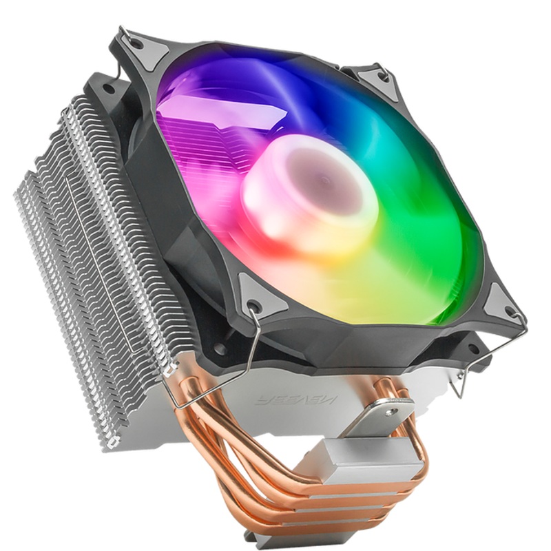 Reeven E12 RGB 120mm Air CPU Cooler, Tower Heatsink with Direct Contact Heatpipes, Compatible with ASUS Aura Sync, Intel 1151, AMD AM4(Ryzen)