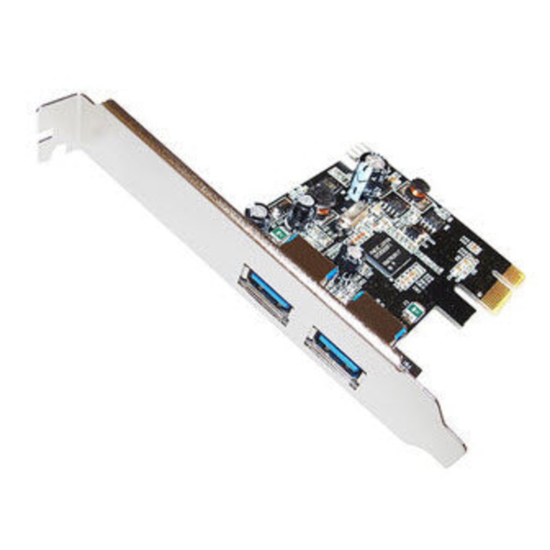 Sabrent PCIX-USB3 2-Port USB 3.0 PCIe Card – 2x External USB