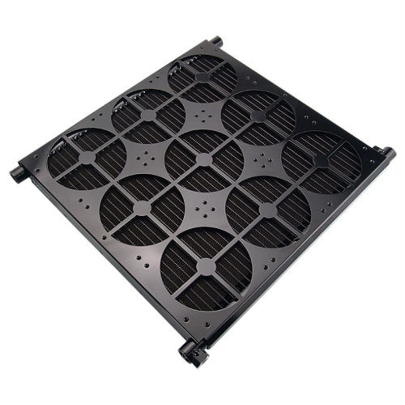 Koolance Radiator, 9x120mm 18-FPI Aluminum [no nozzles]