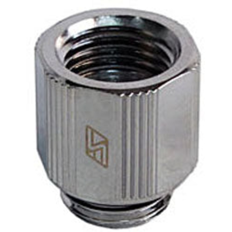 Swiftech 15mm Lok-Seal Male/Female Extension Adapter – Chrome