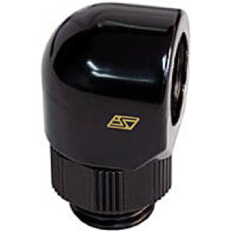 Swiftech 90 Swivel Elbow Lok-Seal Adapter – Black