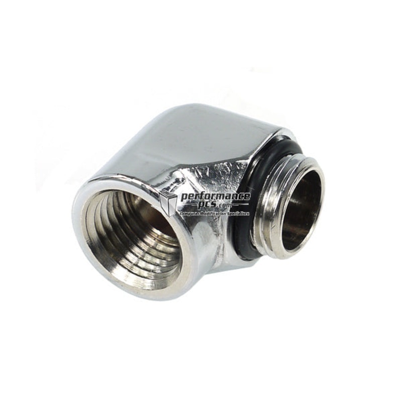 Alphacool L-Connector G1/4 Outer Thread to G1/4 Inner Thread – Chrome