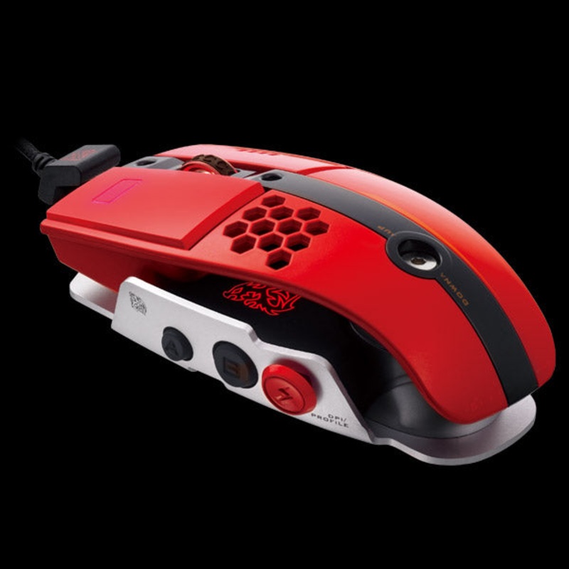 Tt eSPORTS Level 10 M USB Wired 8200dpi Laser Gaming Mouse – Red