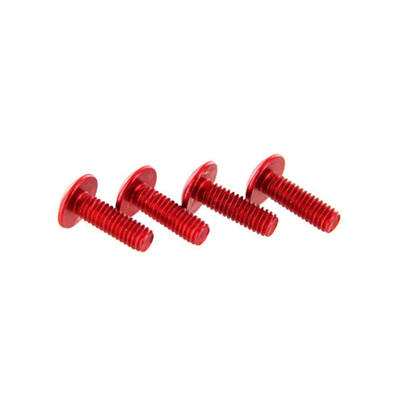 ModMyToys Button Head Cap Screw M4 x 12mm – Red – Pack of 12